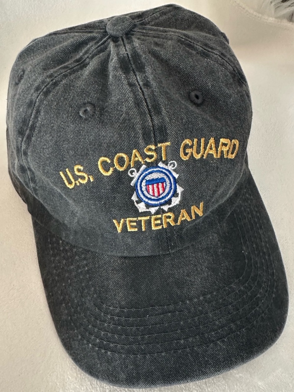 EUC U.S. Coast Guard Veteran Embroidered Cap - Grayish